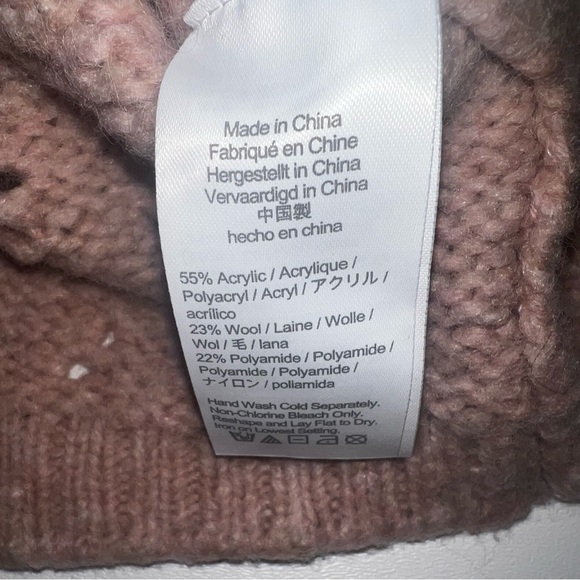 J. Crew Light Pink Pointelle Wool Blend Crew Neck Sweater Sz L - Picture 7 of 12